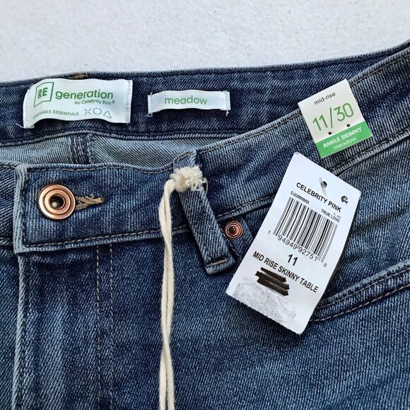 Regeneration by Celebrity Pink NWT Meadow Ankle Skinny Jeans Juniors/Women 11/30 - Picture 8 of 10